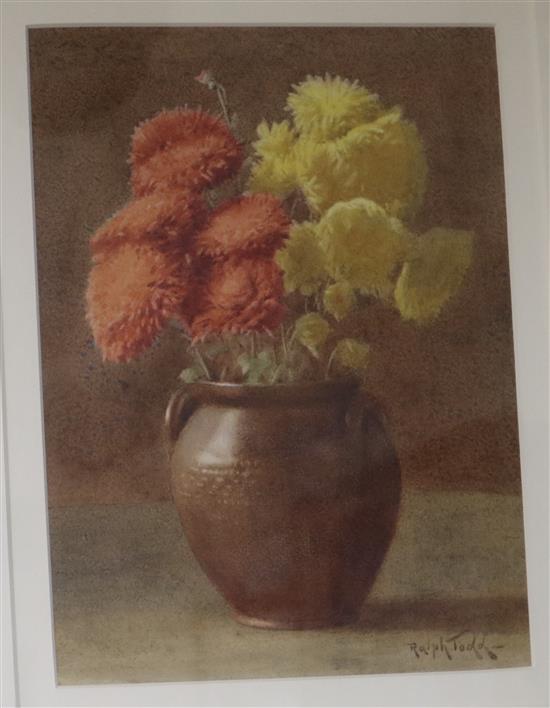 Ralph Todd Study of chrysanthemums 26 x 19cm